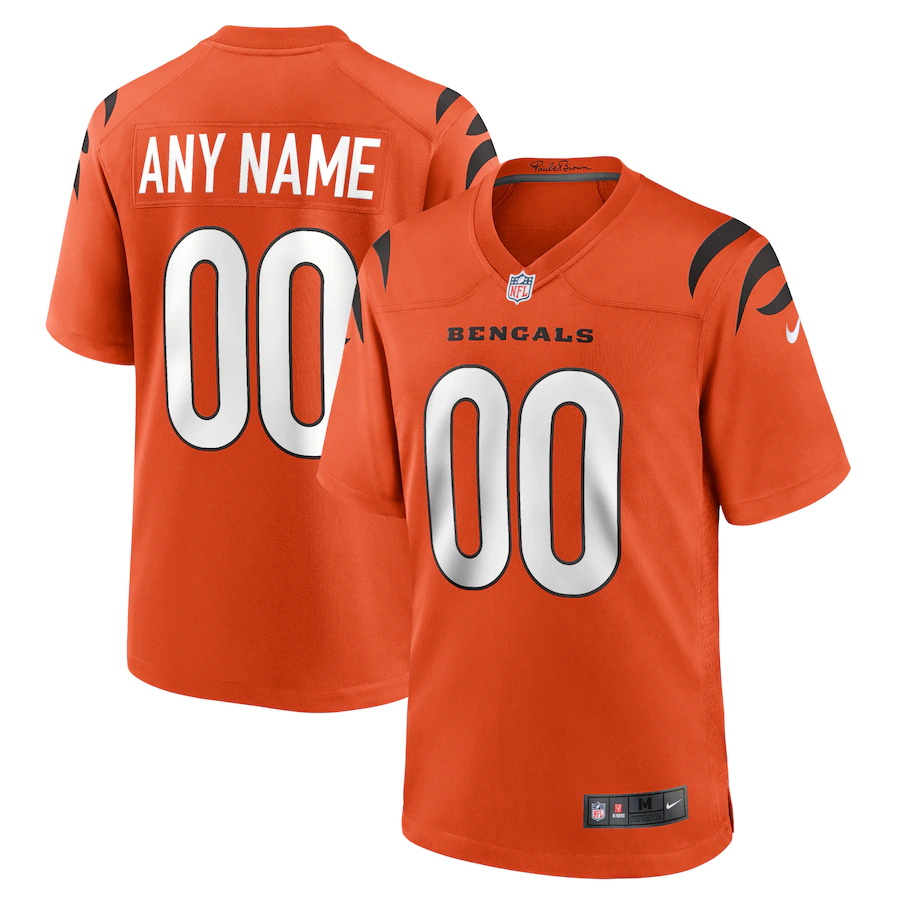 Cincinnati Bengals Custom Letter and Number Kits For Orange Jersey 02 Material Vinyl